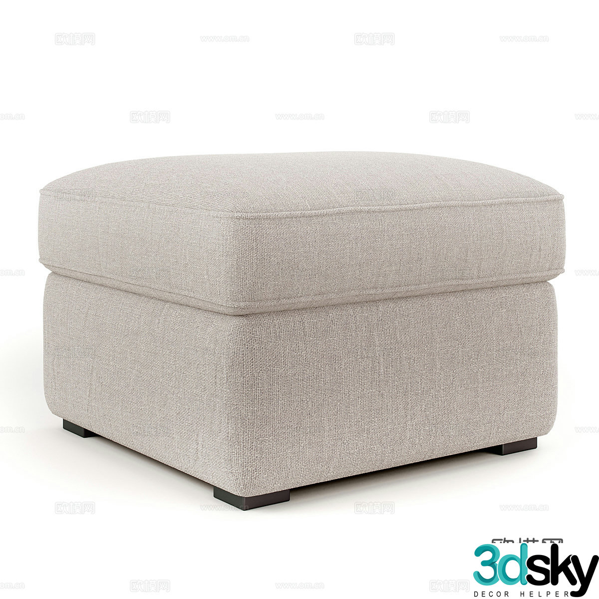 Sofa stool low stool soft stool 3d model