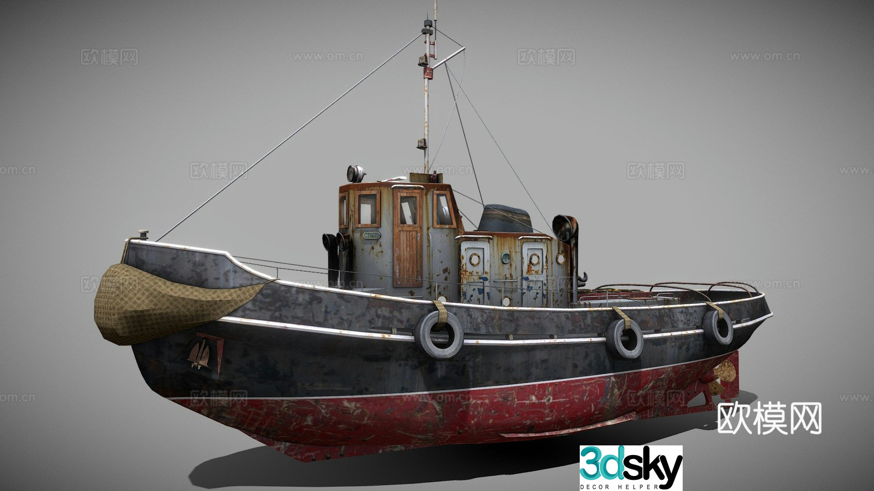 Klimek tugboat fishing boat 3d model
