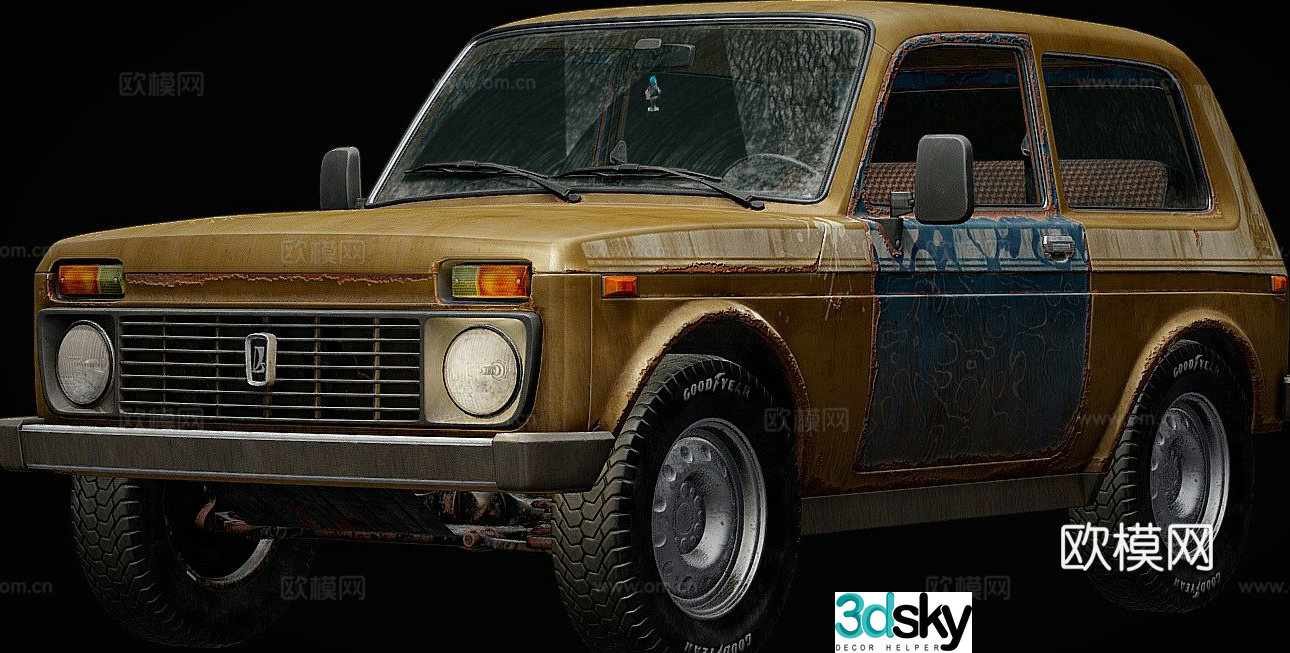 Lada Niva car sedan 3d model