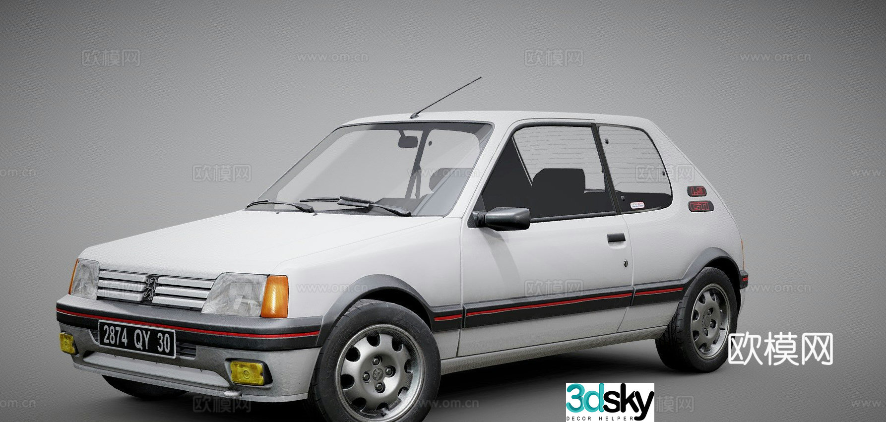 white car 3d model