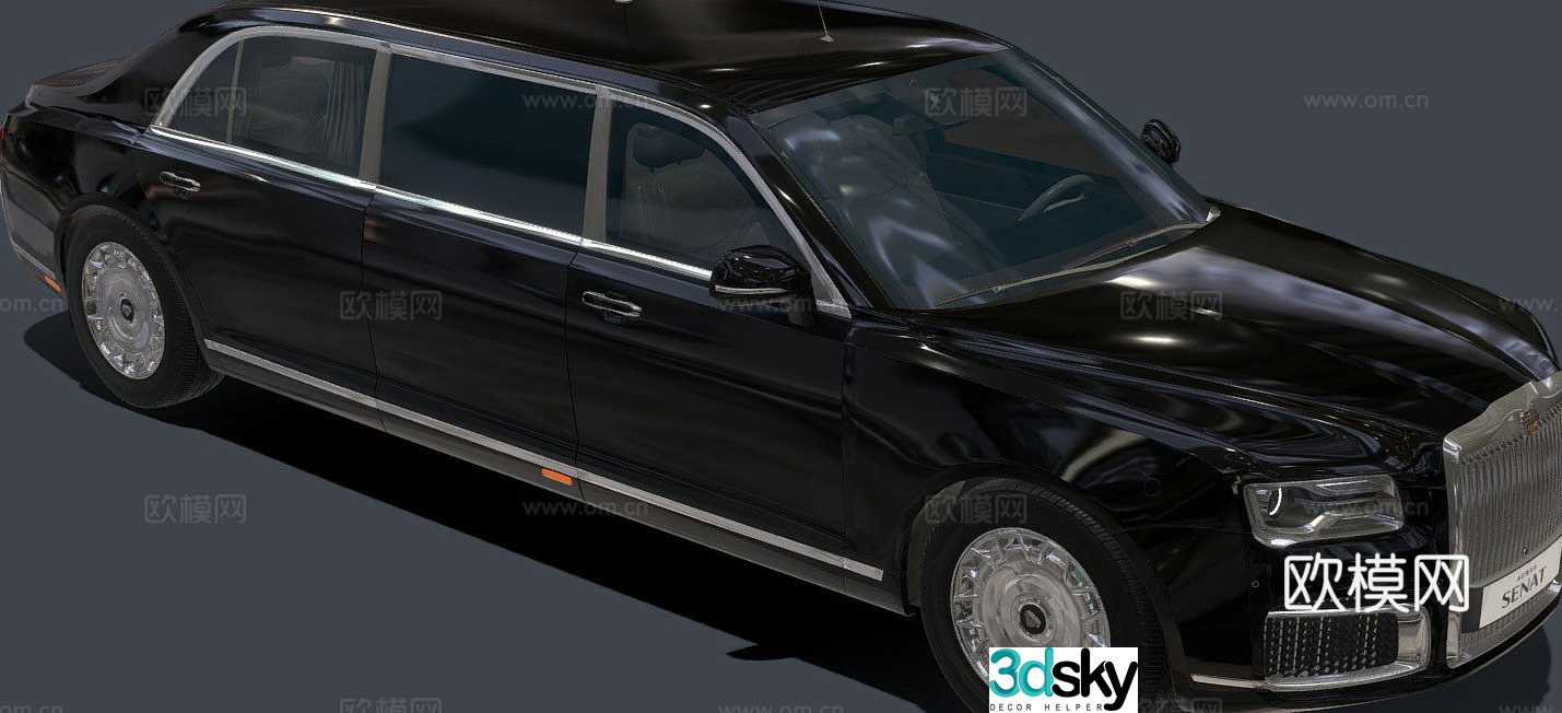 Aurus presidential limousine 3d model