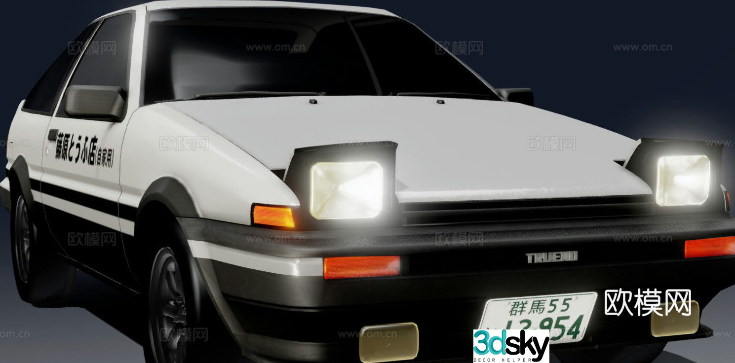 Toyota Corolla AE86 car 3d model