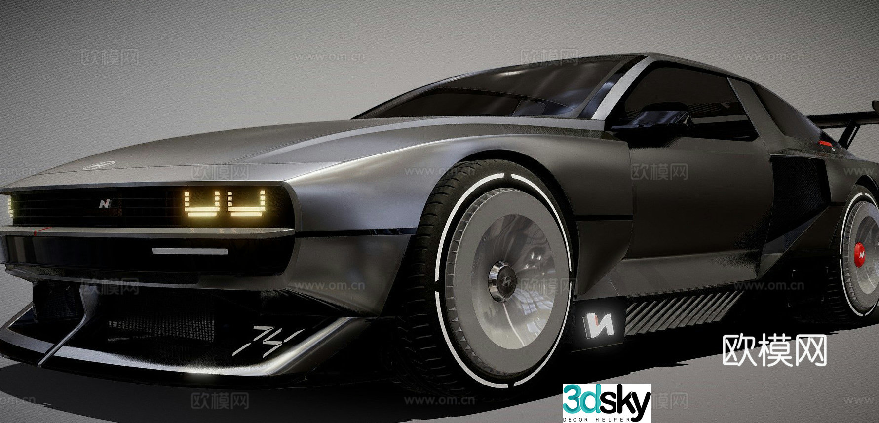 Hyundai N Vision 74 Sedan car 3d model
