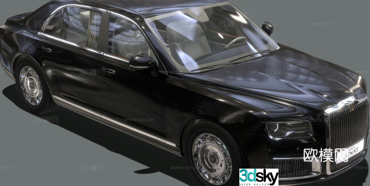 aurus presidential limousine car 3d model