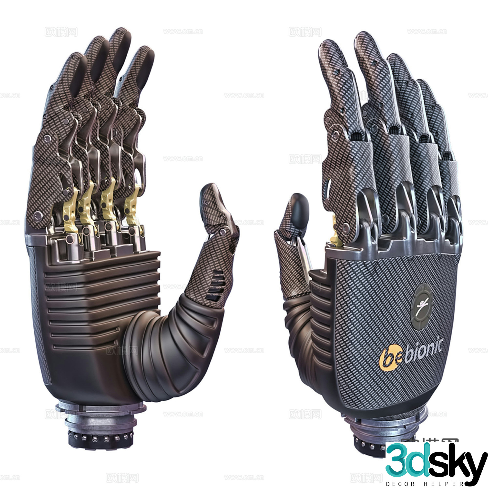 Modern robotic arm robotic hand 3d model