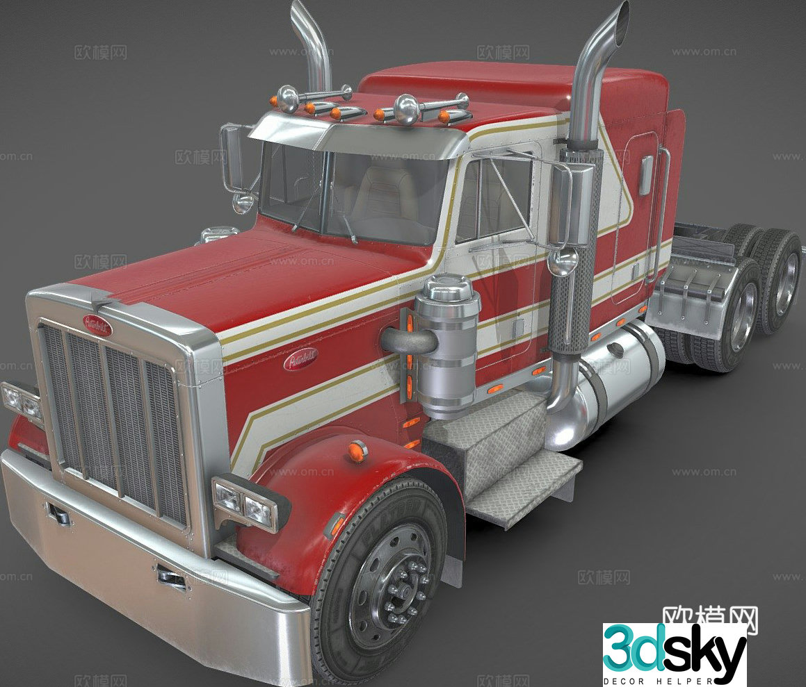 car semi truck 3d model