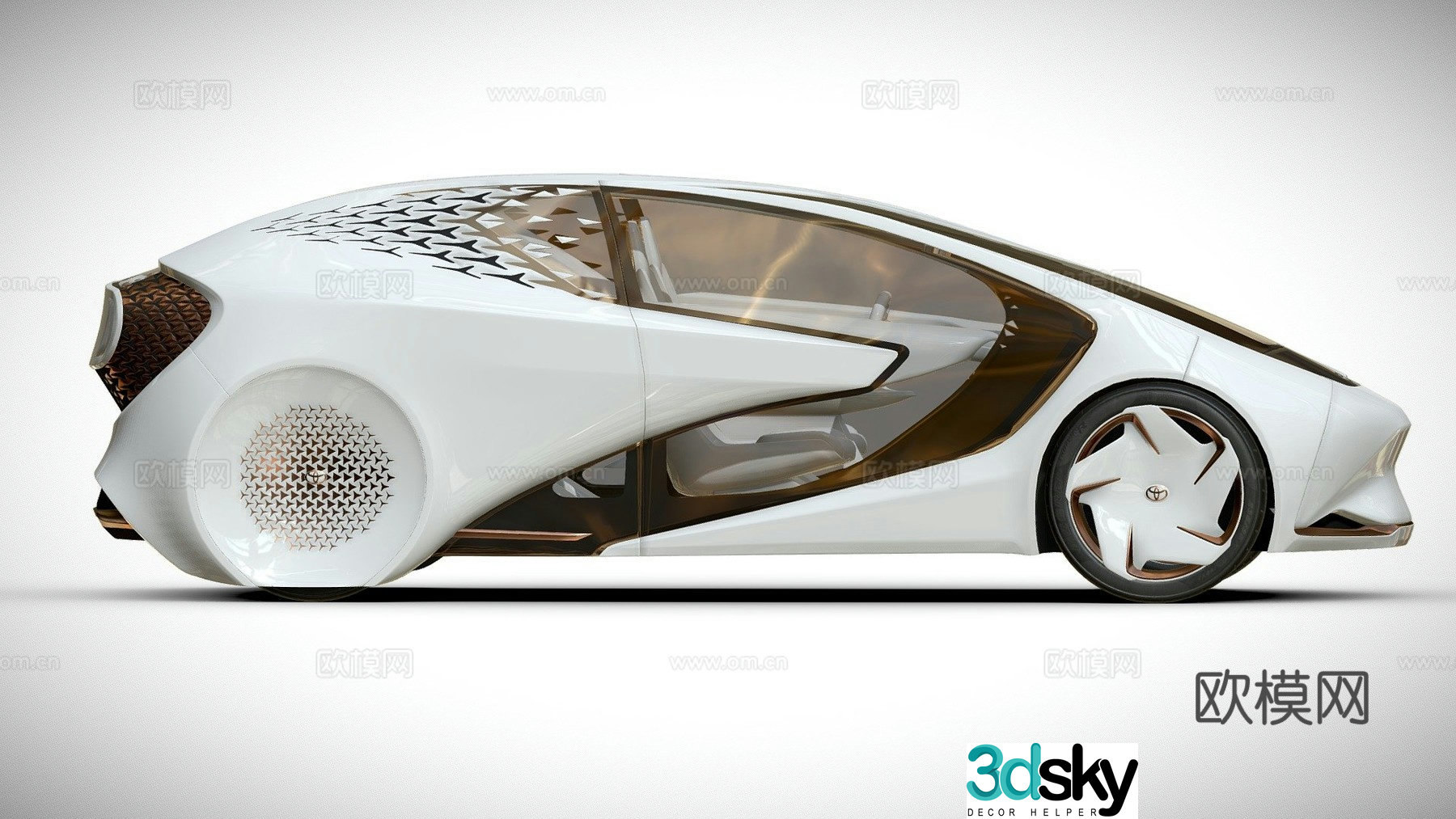 toyota concept car car 3d model