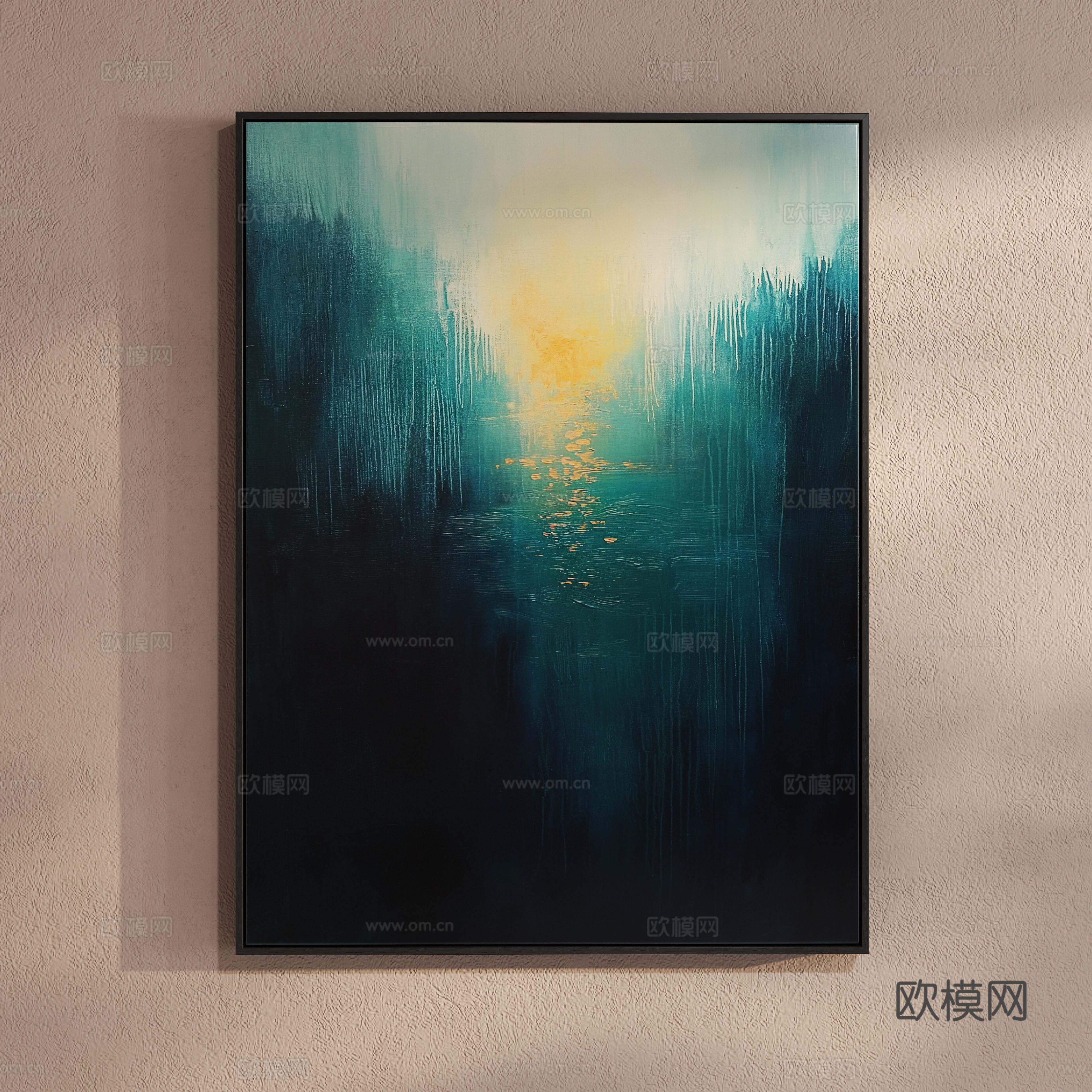 Modern oil painting art hanging painting decorative painting 3D model