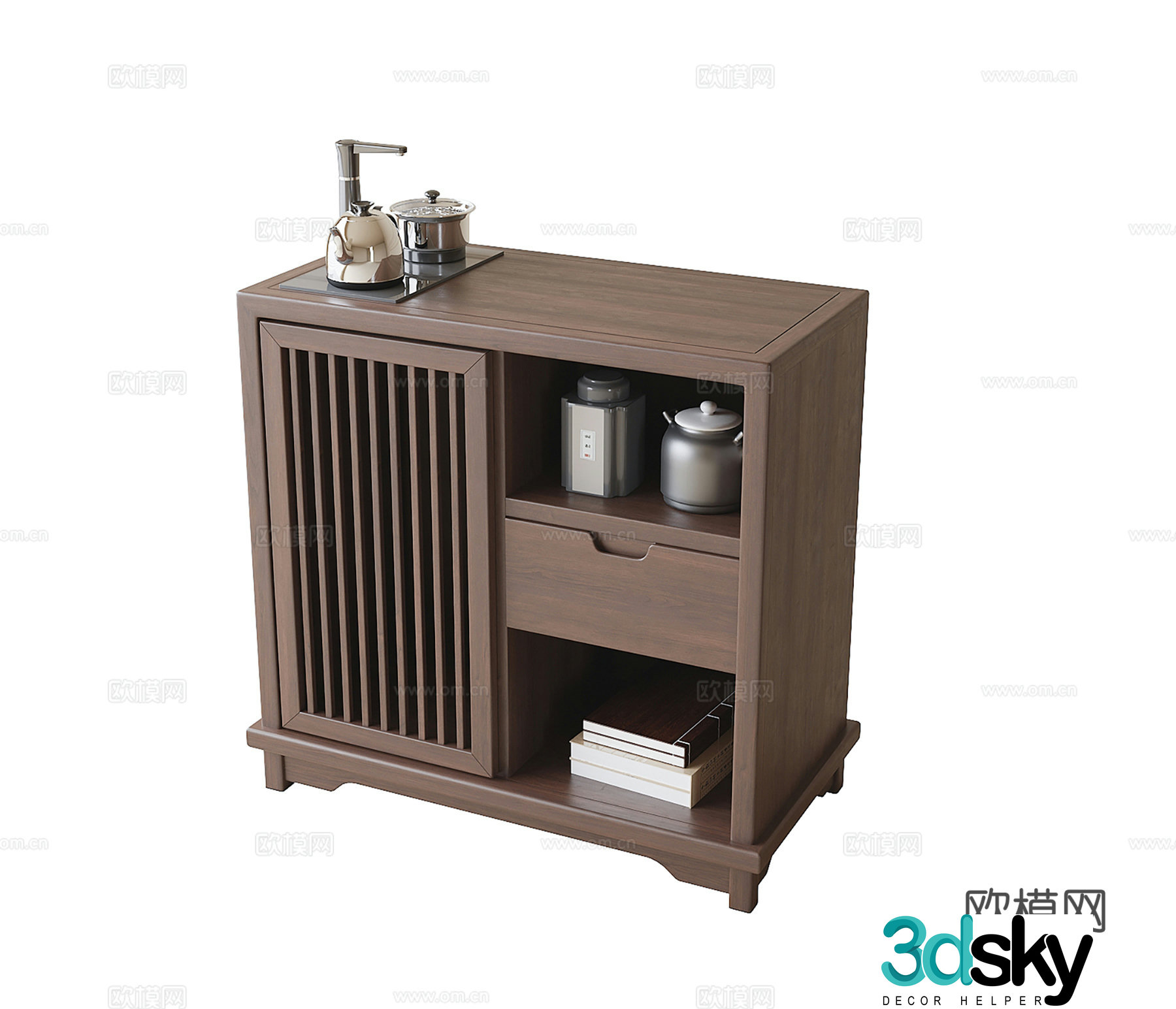 New Chinese style tea cabinet tea cabinet 3d model