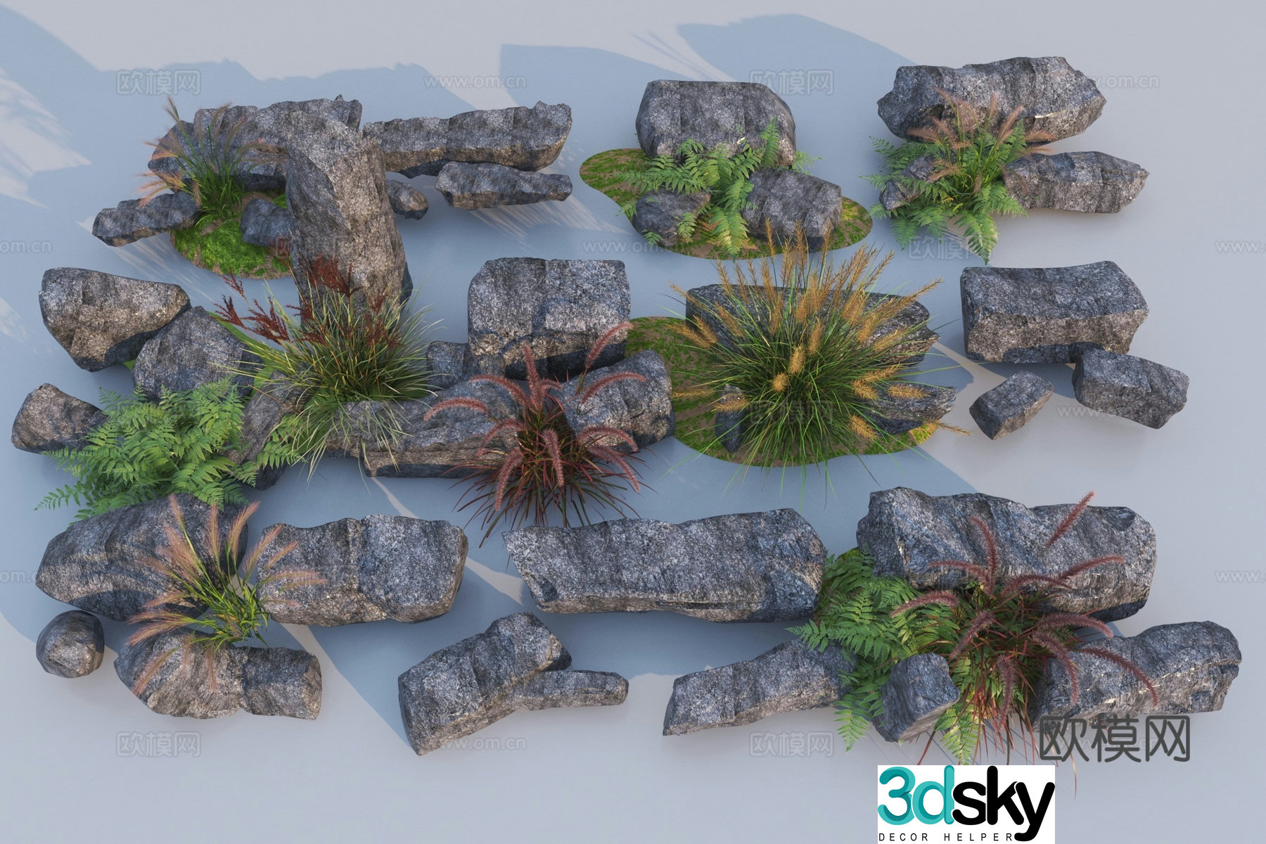 Courtyard landscape stone landscape stone 3d model