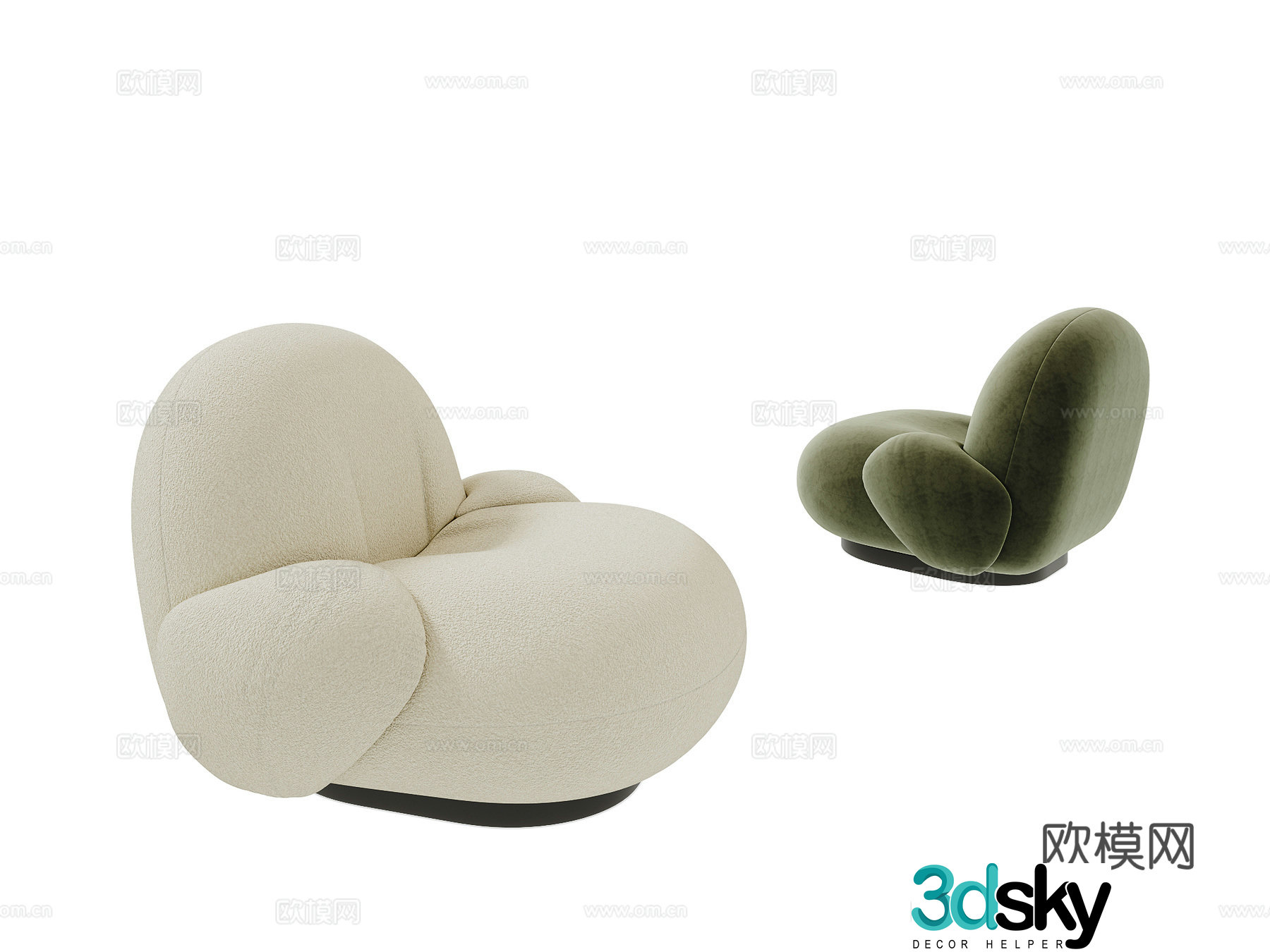 Single sofa leisure sofa 3d model