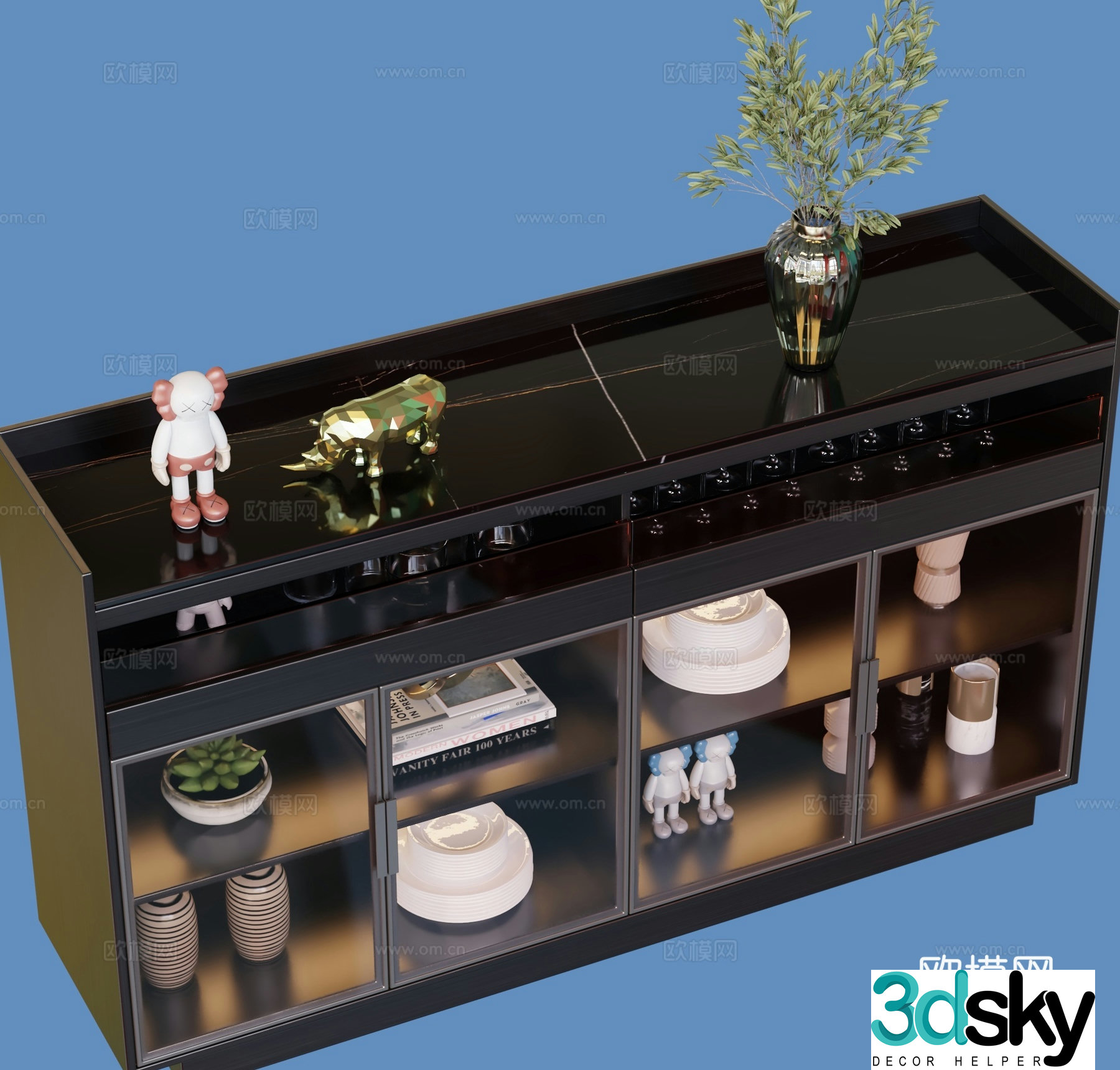 Modern sideboard 3d model