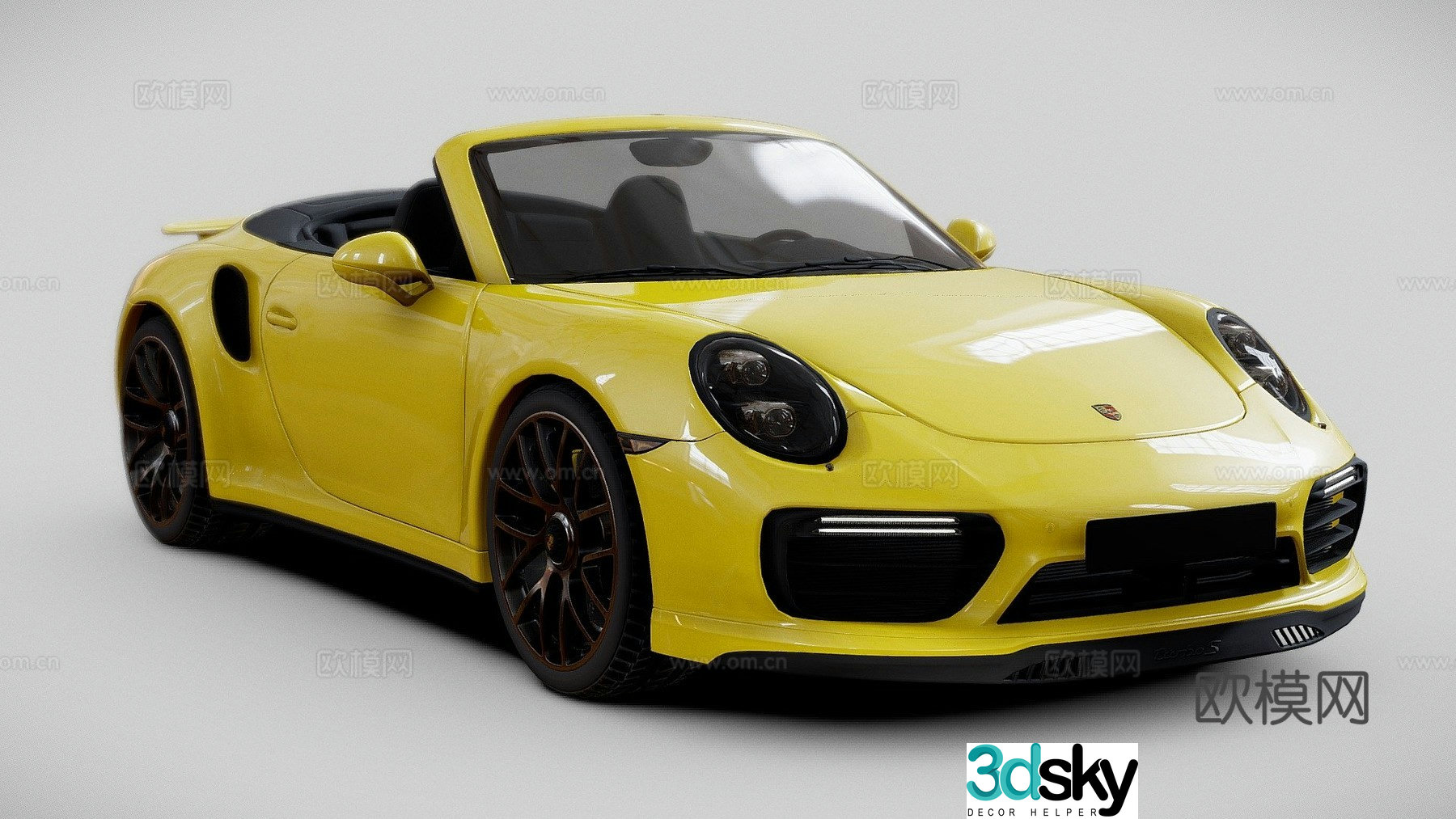 Porsche 911TurboS convertible 3d model