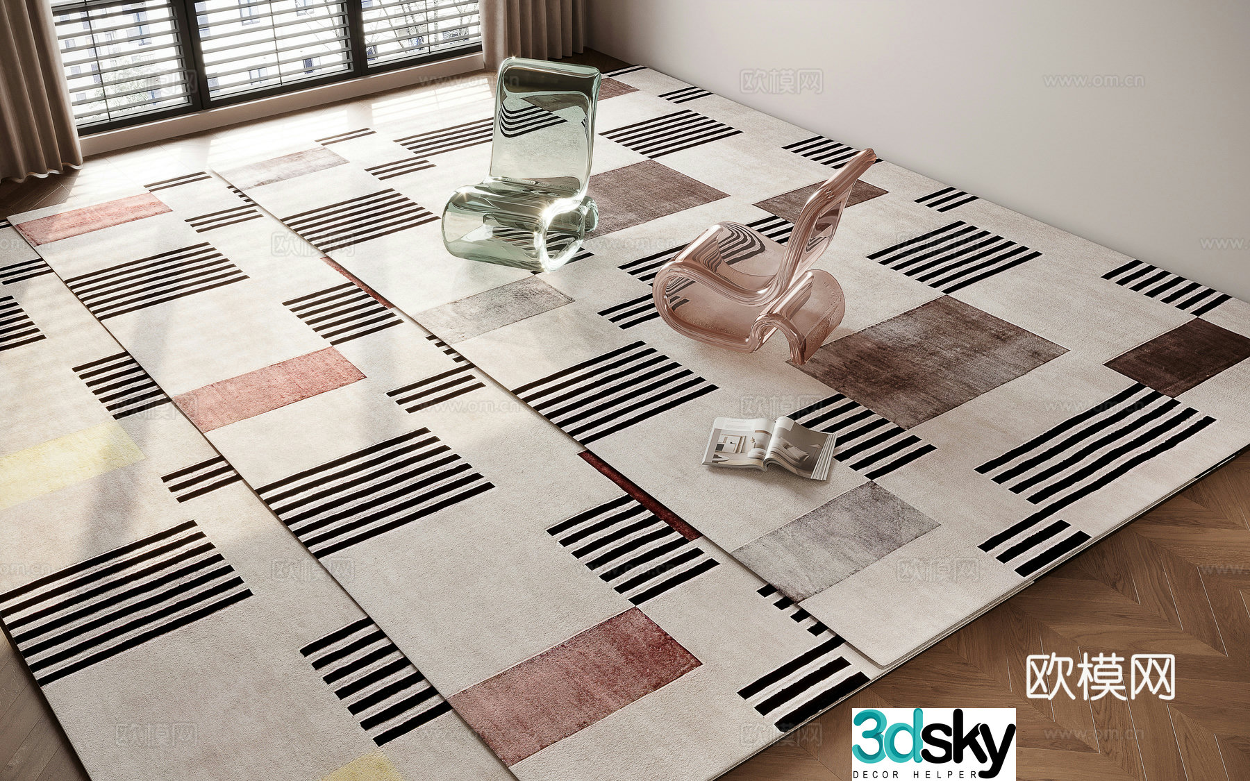 Modern carpet 3d model