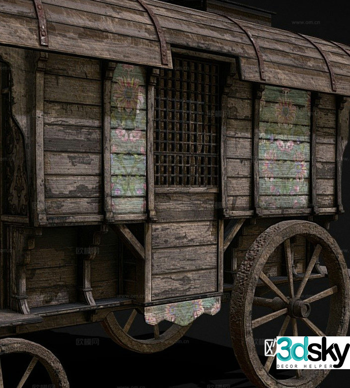 Medieval carriage 3d model
