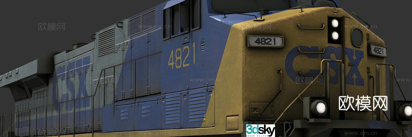 Diesel locomotive 3d model
