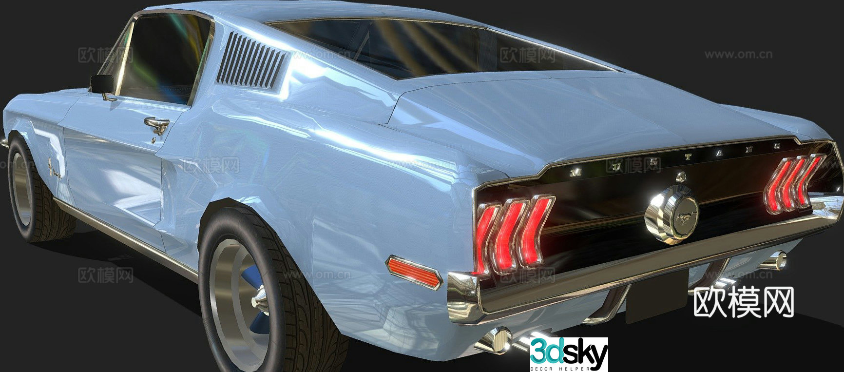 ford mustang car 3d model