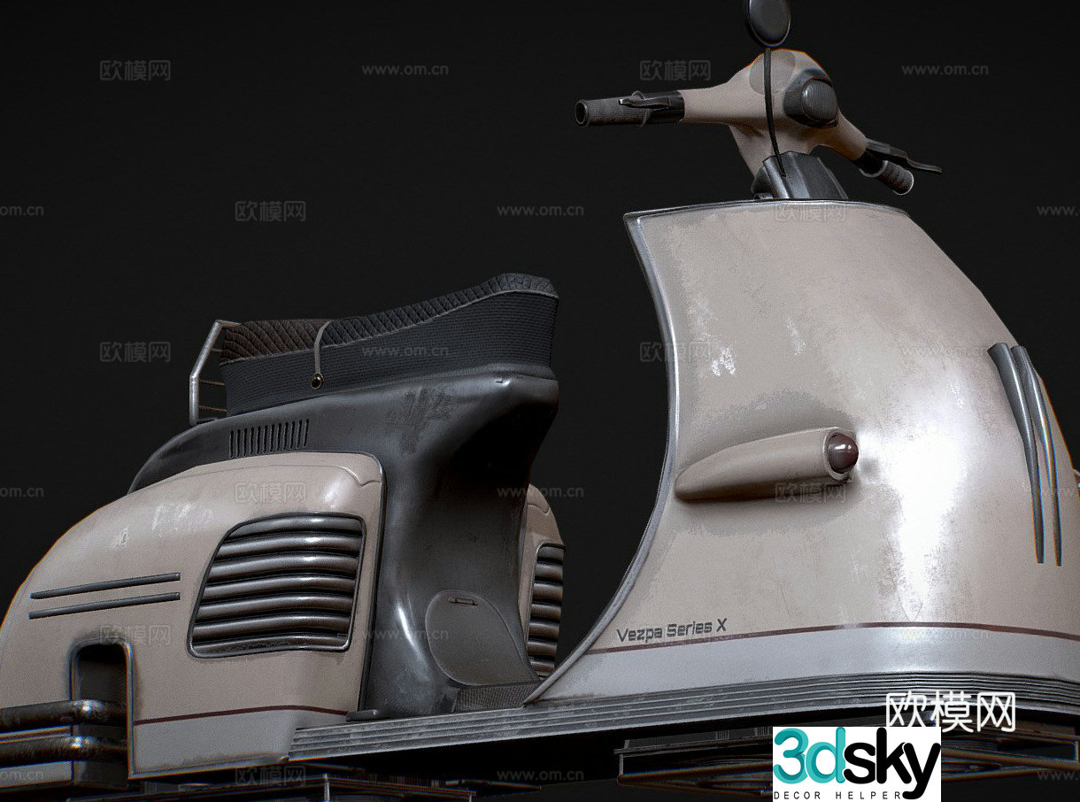 electric vehicle scooter 3d model