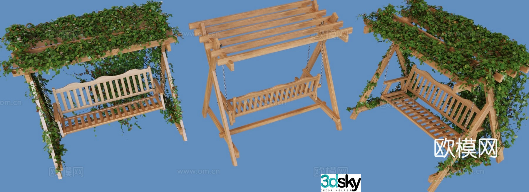 Modern hanging chair swing chair 3d model