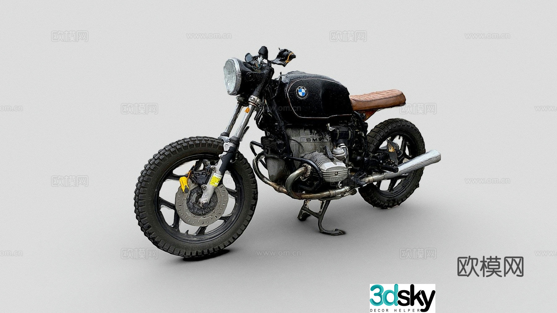 BMW R80-7 motorcycle 3d model