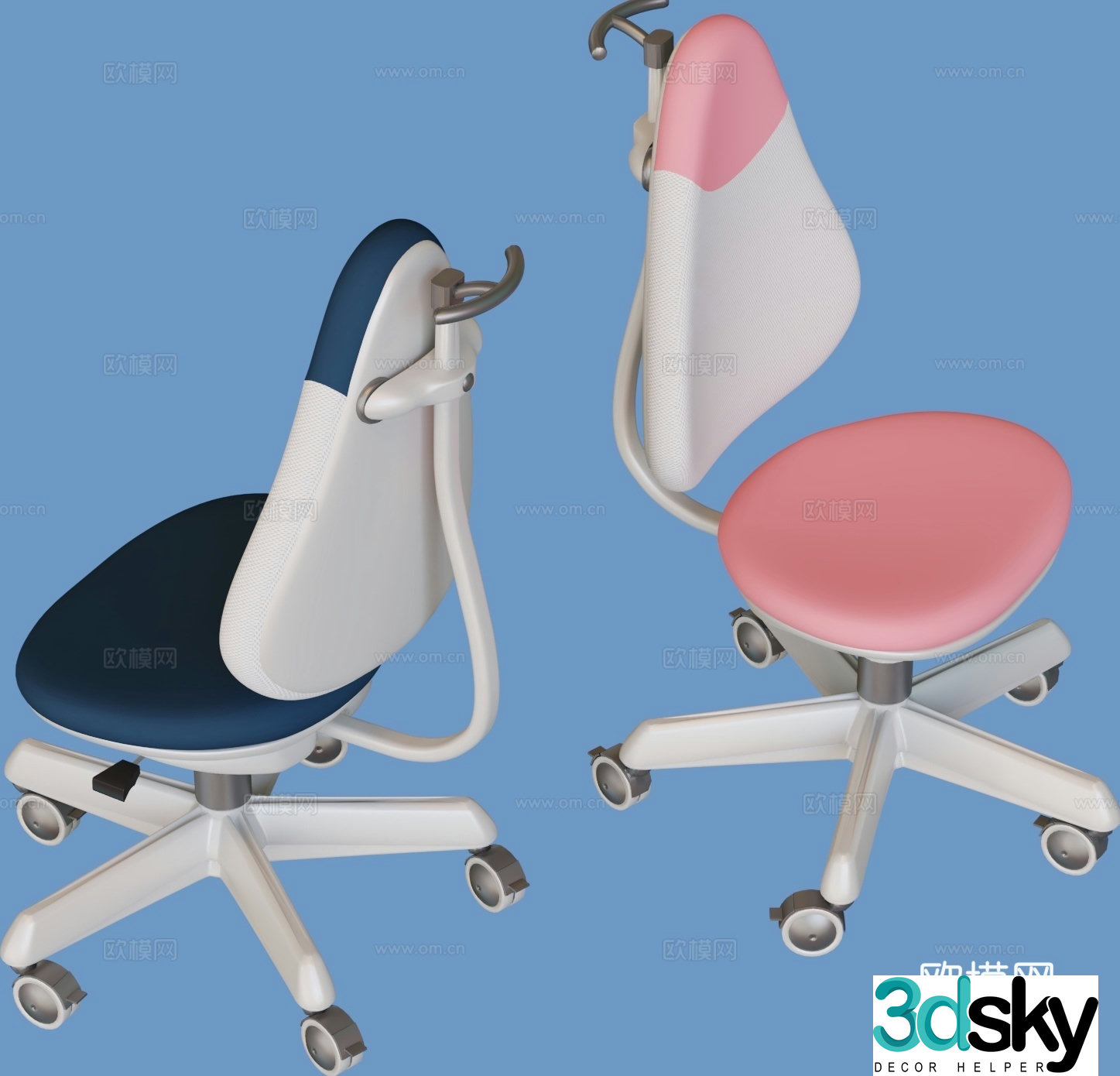 Children’s chair lift chair computer chair 3d model