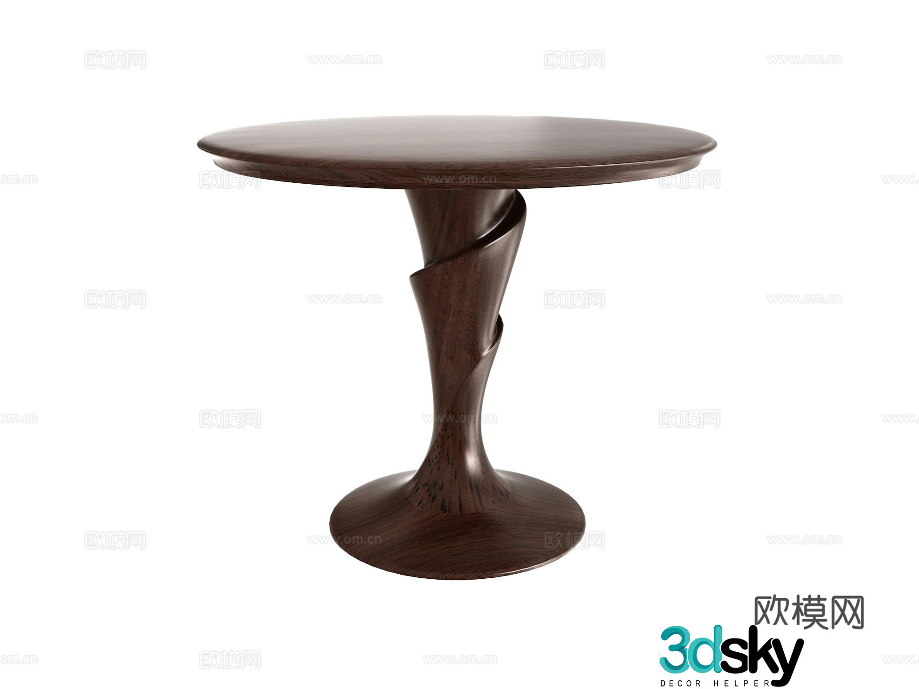 Italian dining table round dining table 3d model