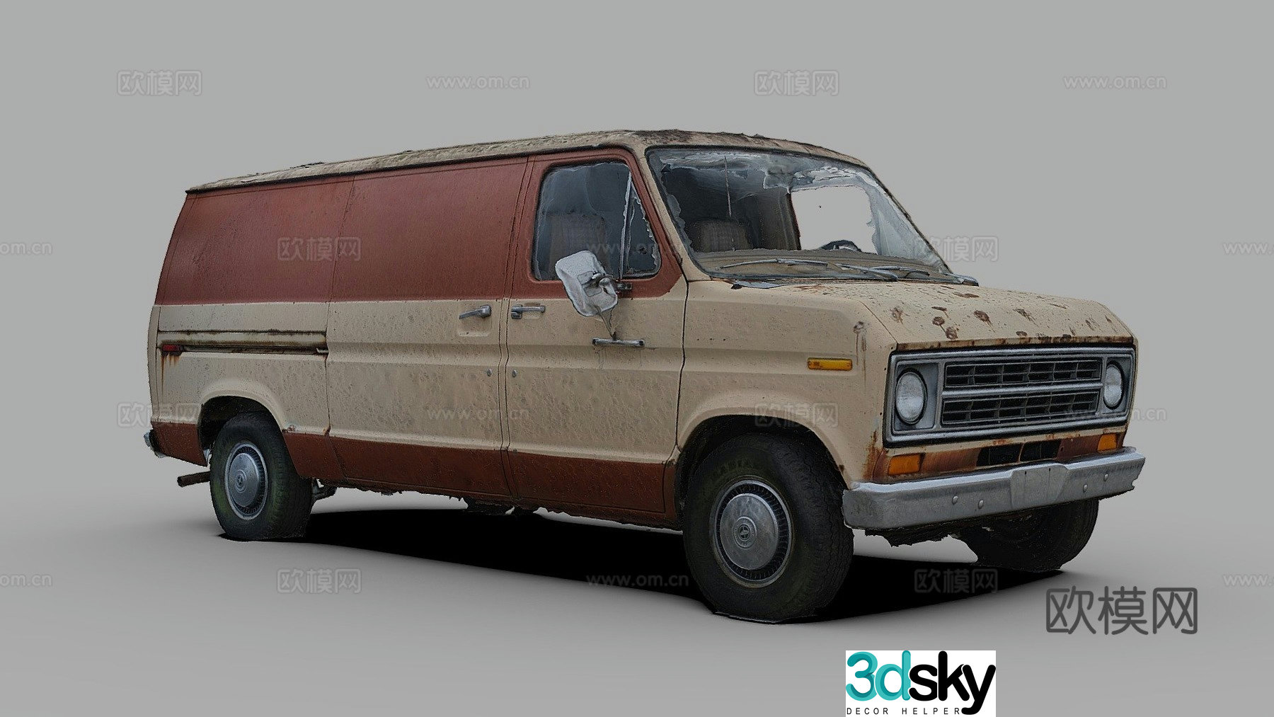 brown van 3d model