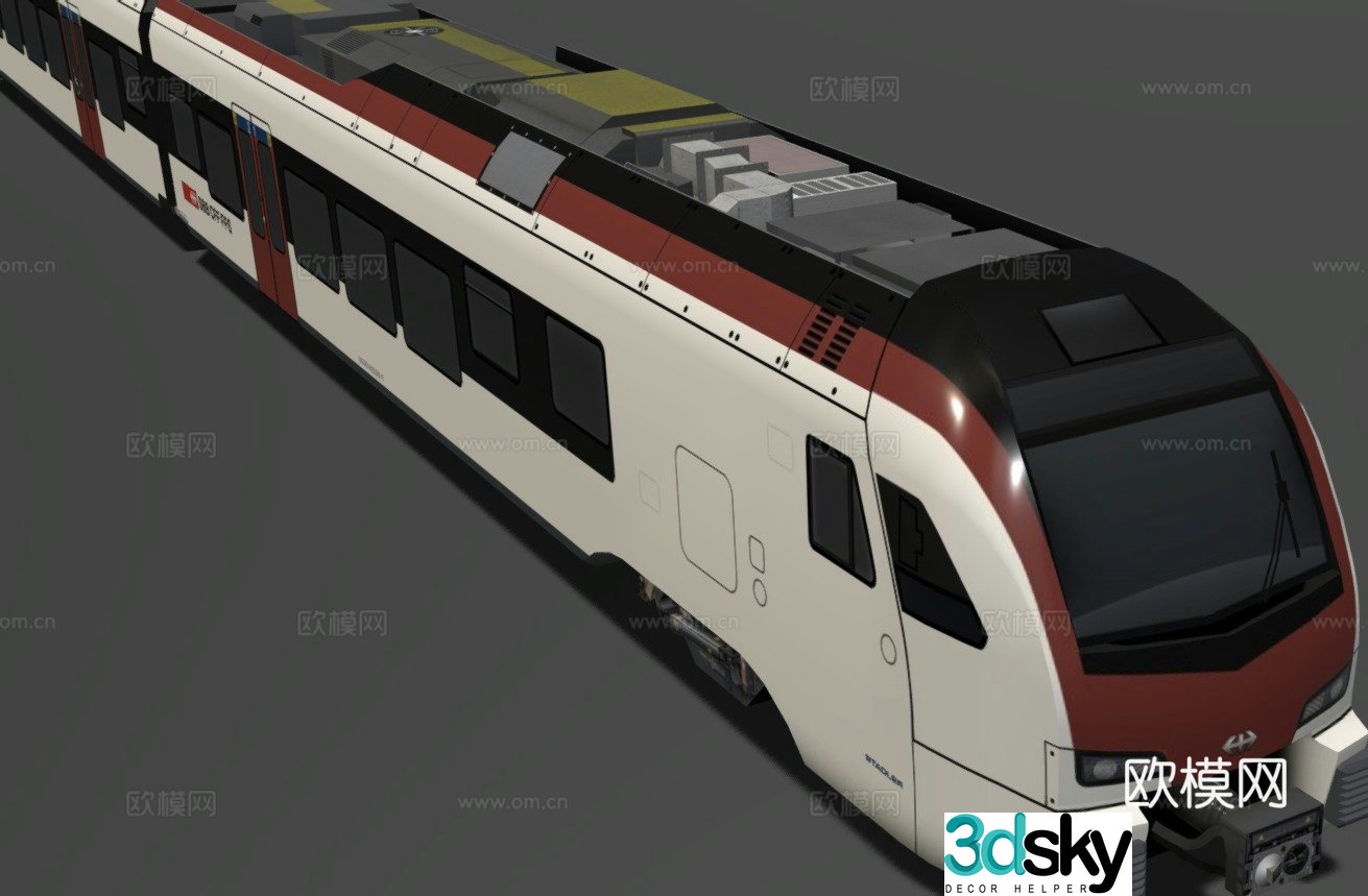 swiss federal railway high speed train 3d model