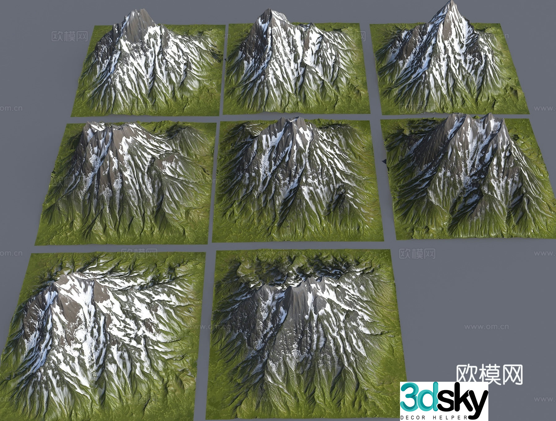 snow mountain mountain terrain snow terrain snow mountain terrain 3d model