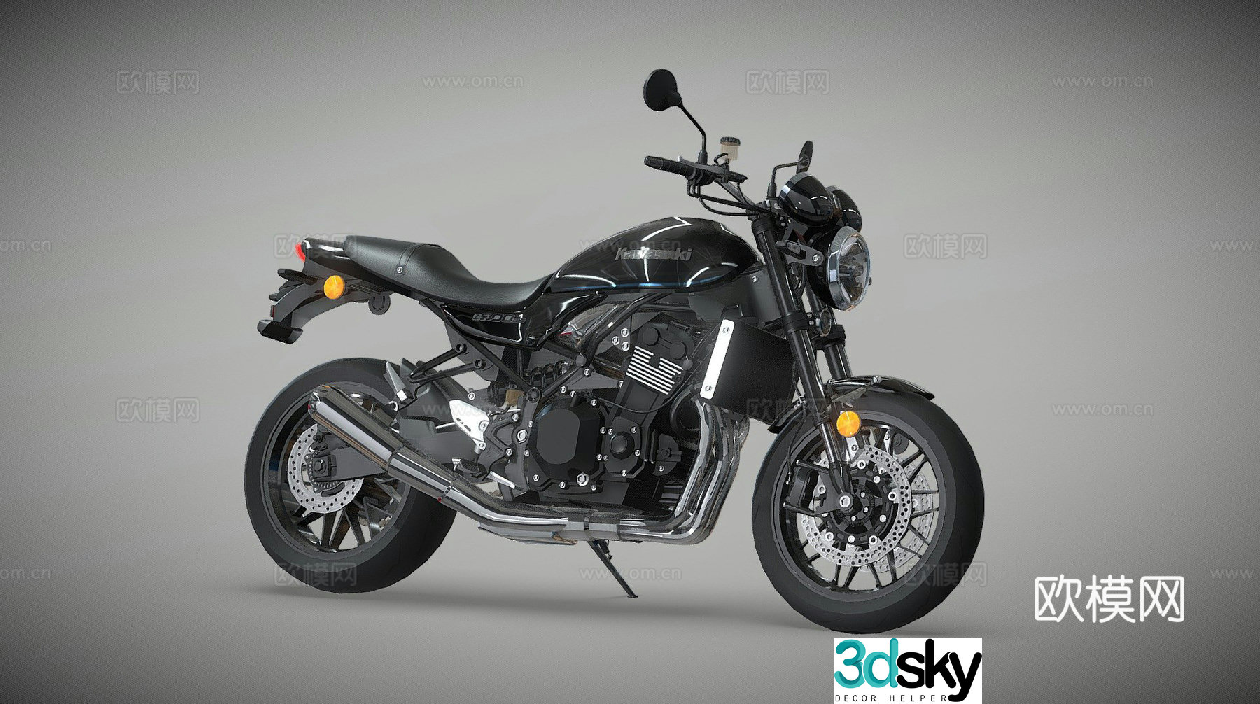 Kawasaki Z900RS motorcycle 3d model