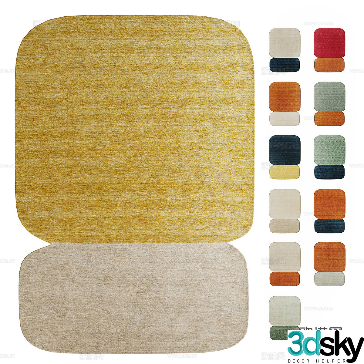 square carpet 3d model