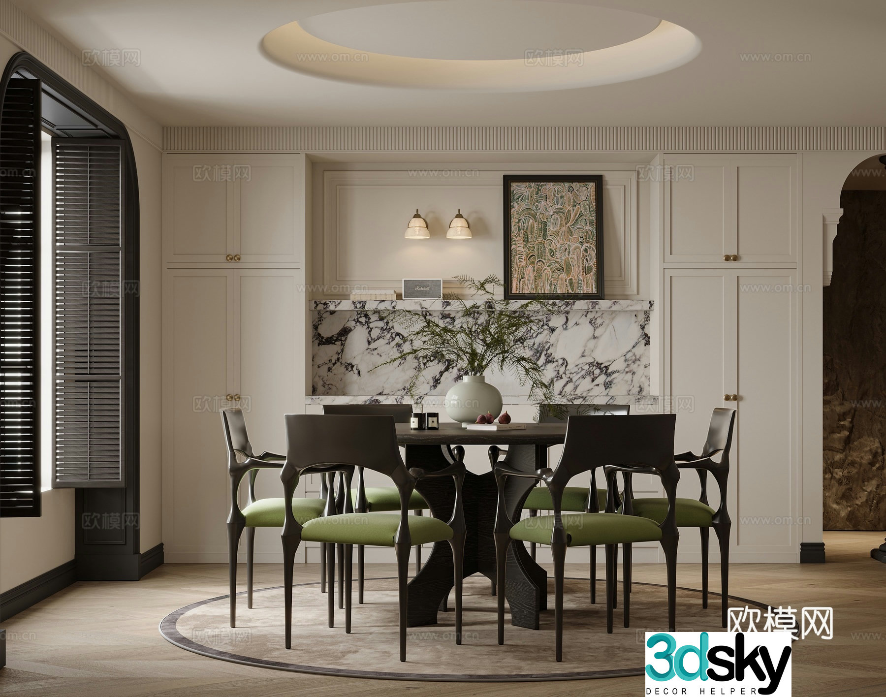 French restaurant 3d model