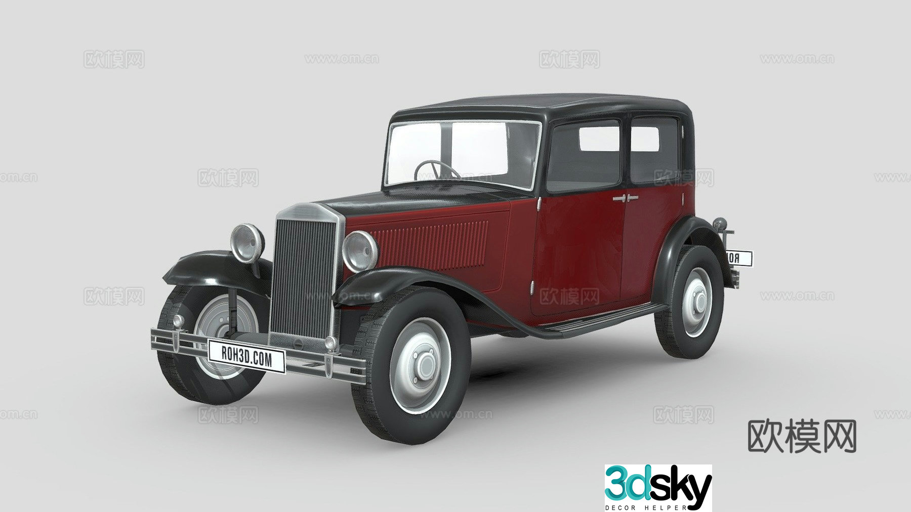 vintage car 3d model