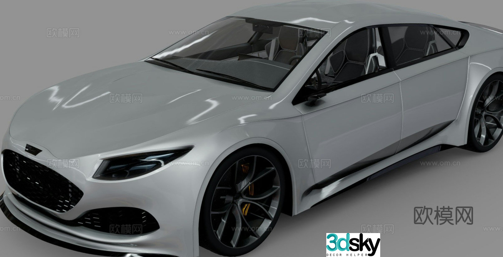 GM four door V8 sports car 3d model