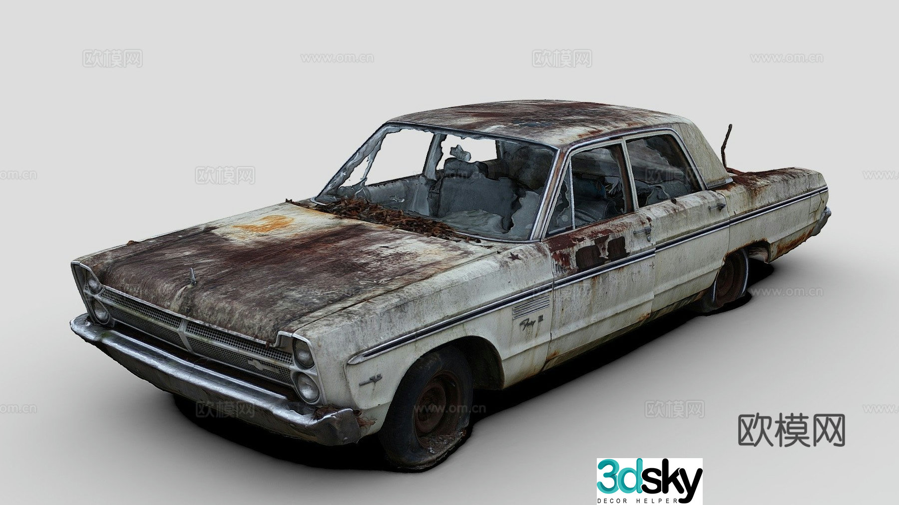 Destroyed rampage car 3d model