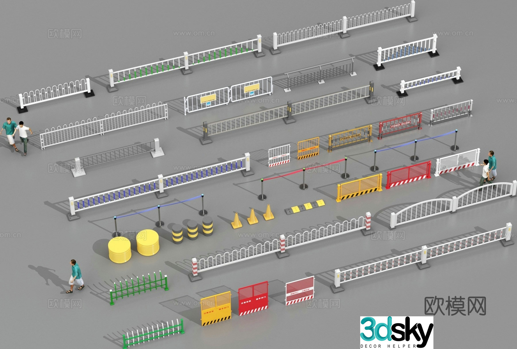 Roadblock, Road Sign, Traffic Cone, Isolation Belt, Isolation Fence, Traffic Facility 3D Model