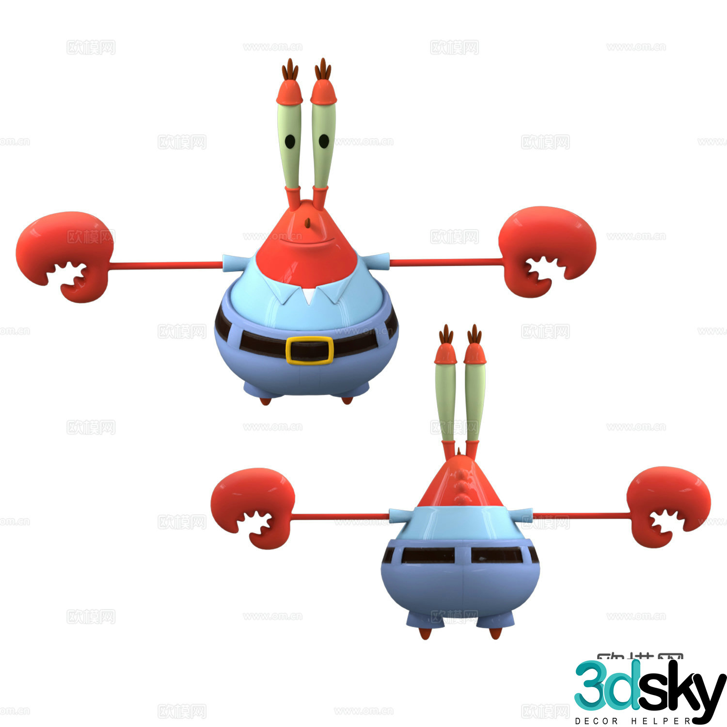 Modern cartoon doll 3d model
