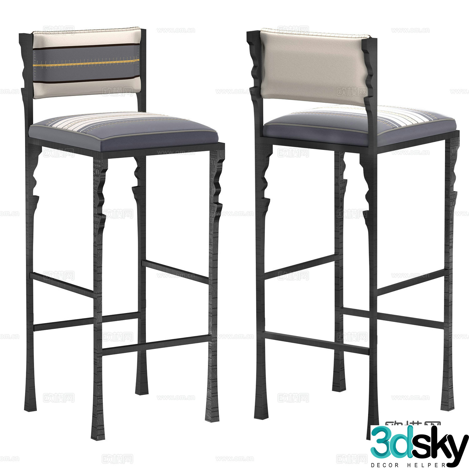 bar stool bar stool high stool 3d model