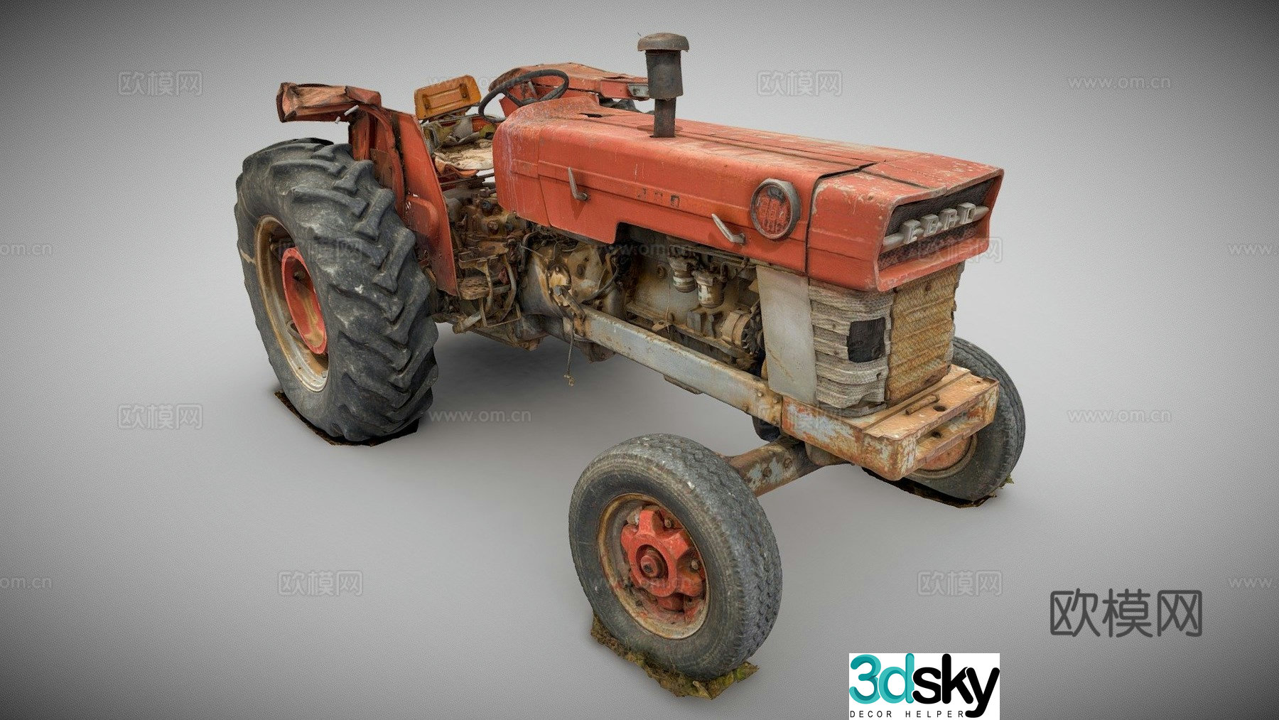 tractor agricultural machinery 3d model