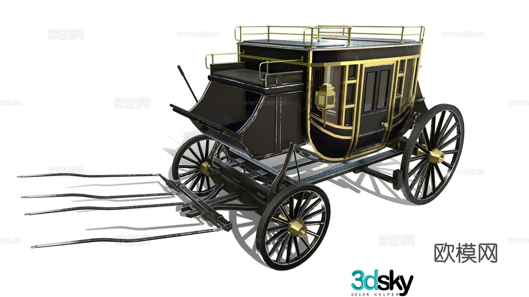 Carriage Stagecoach 3d model