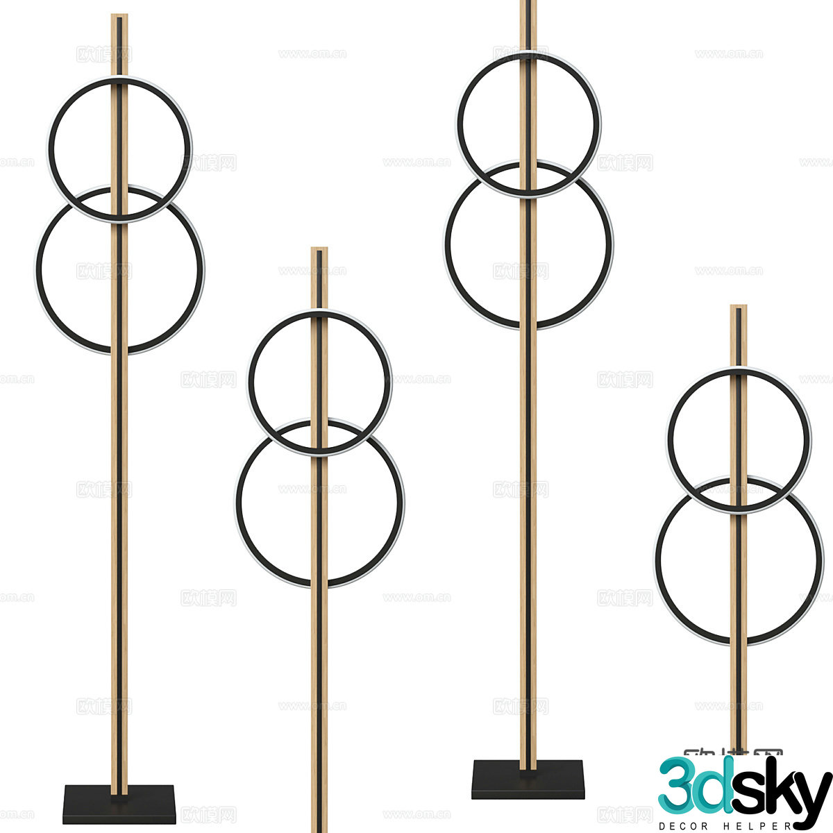 Light luxury floor lamp 3D model