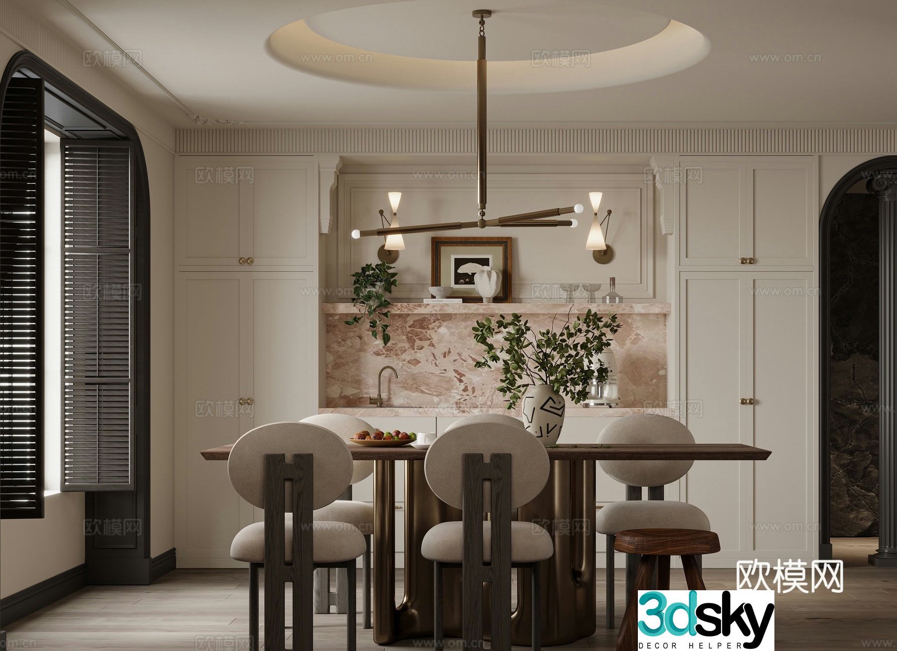 Medieval style restaurant 3d model