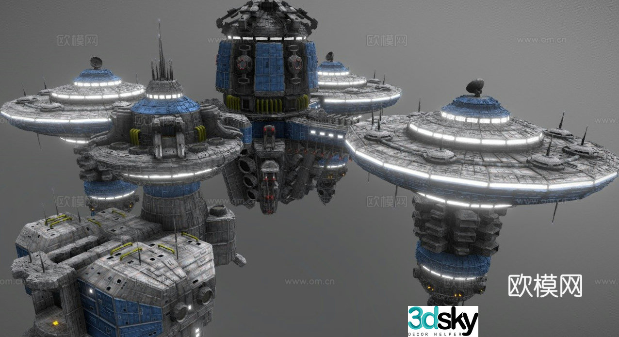 Icarus space station 3d model