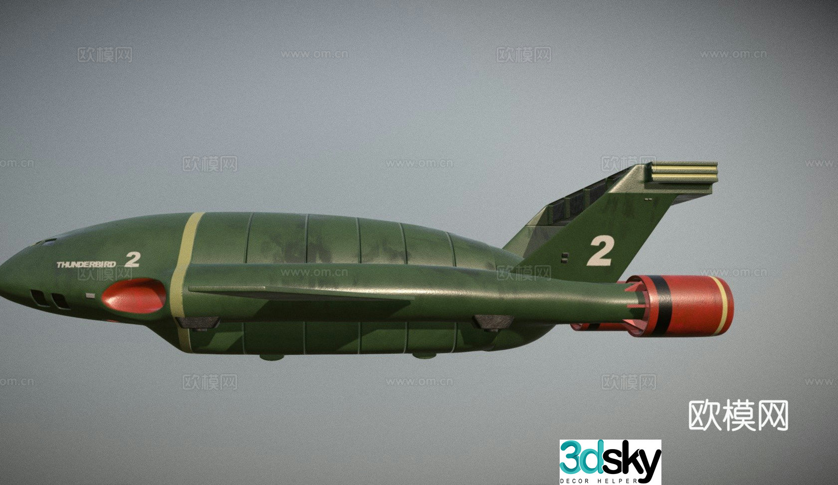 thunderbird 2 missile rocket 3d model