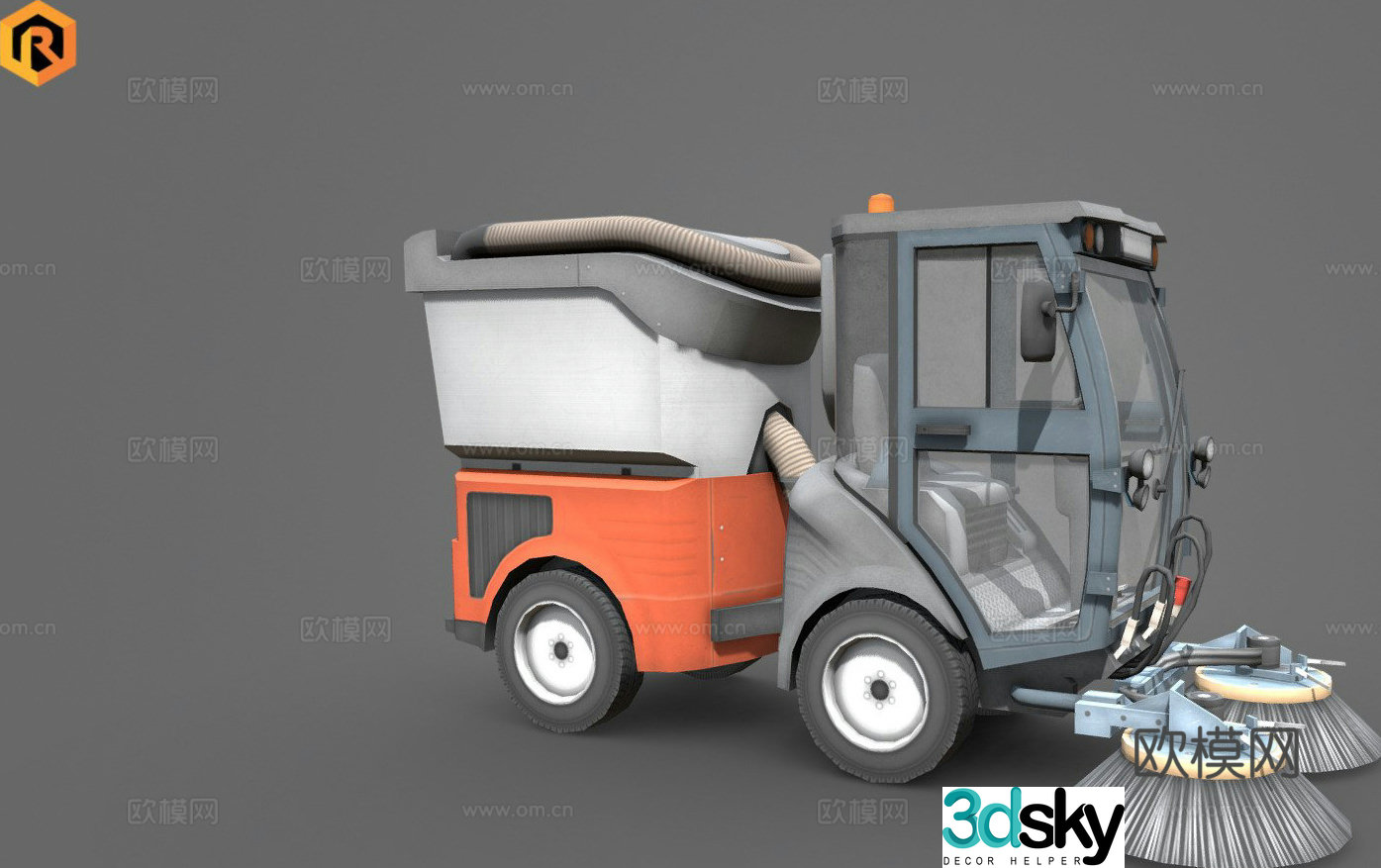 road sweeper 3d model
