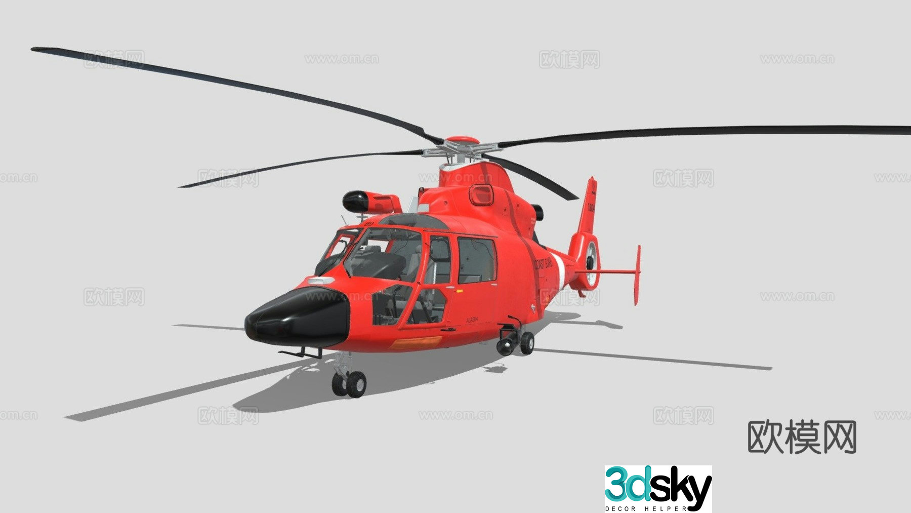 MH-65 Dolphin helicopter 3d model