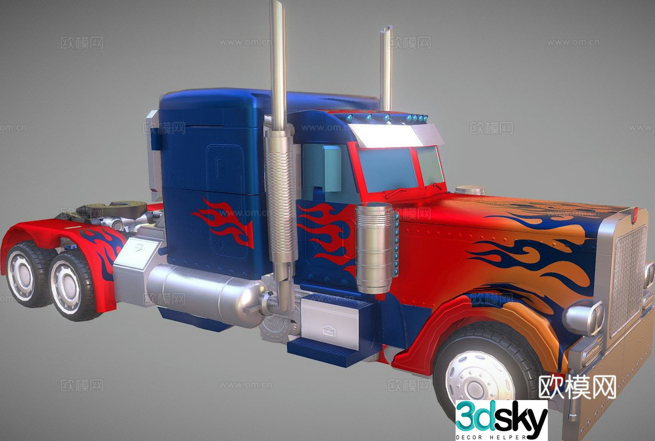optimus prime car 3d model