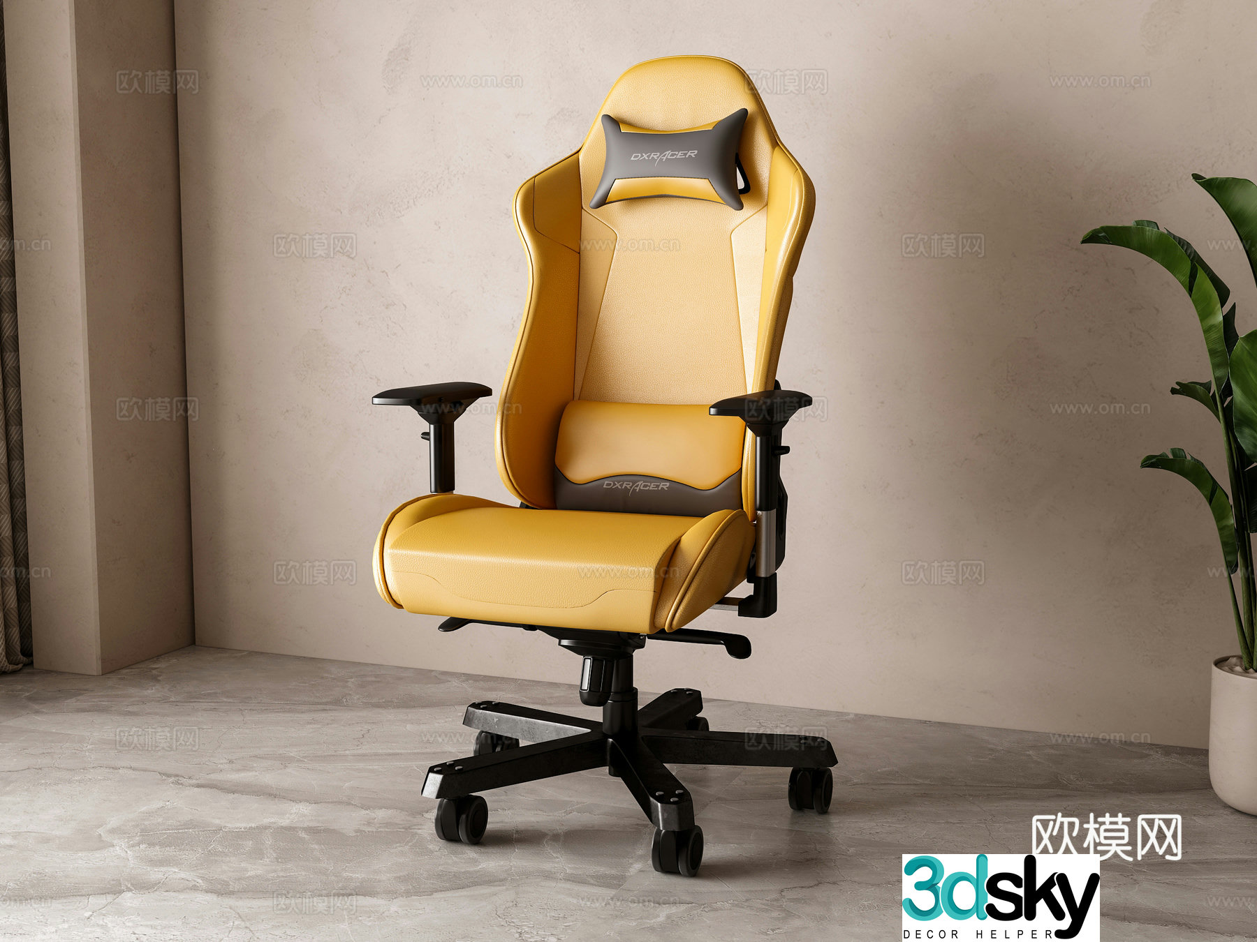 Modern gaming chair computer chair 3d model