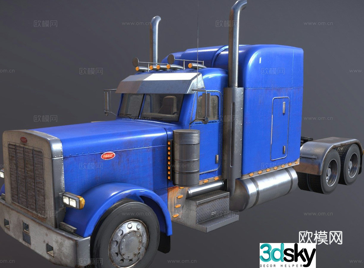 American peterbilt truck 3d model