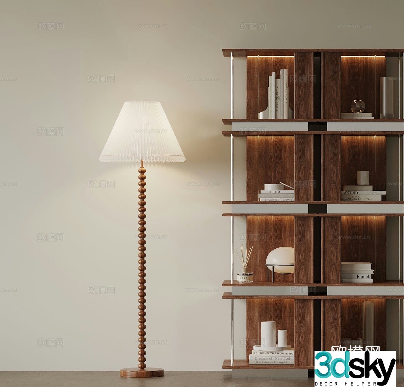 Medieval style floor lamp 3d model